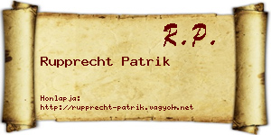 Rupprecht Patrik névjegykártya