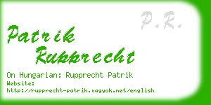 patrik rupprecht business card